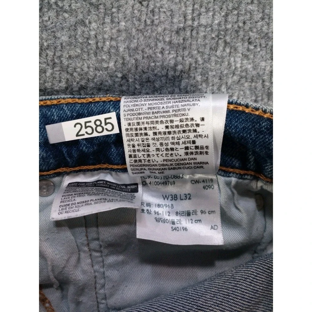 Levi's 540 Athletic Fit Jeans Men's 38x32 Blue Denim Straight Leg Pants